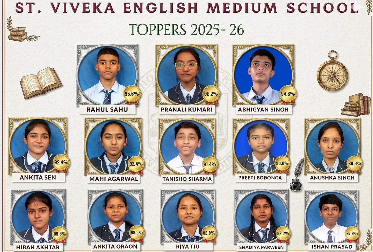 Students at St. Viveka School in academic activities